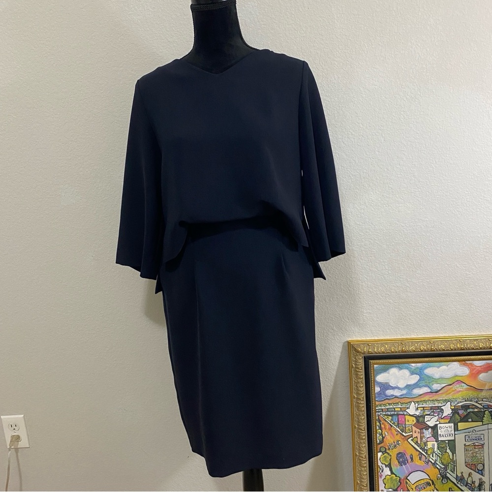 Gallardagalante Navy - Blue Dress, Professional, Flattering, Sz F